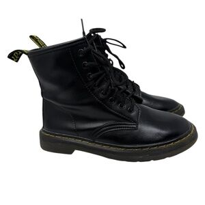 Karardo Black Combat Boots Size 6.5 Korean Size 236 1.5 Y2K Chunky Gothic